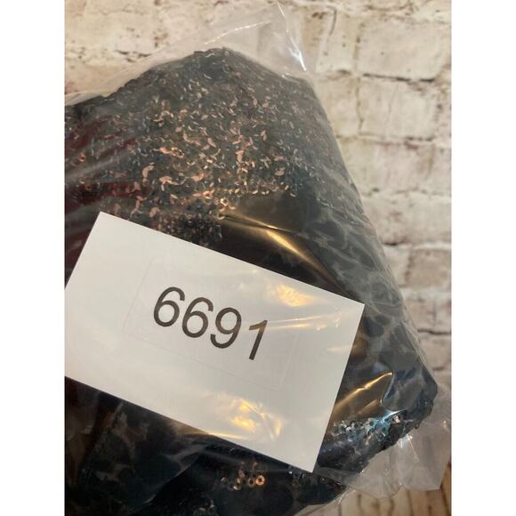 Elie Tahari Top Womens Medium Black All Over Sequin Animal Print Shimmer Career - Picture 11 of 14